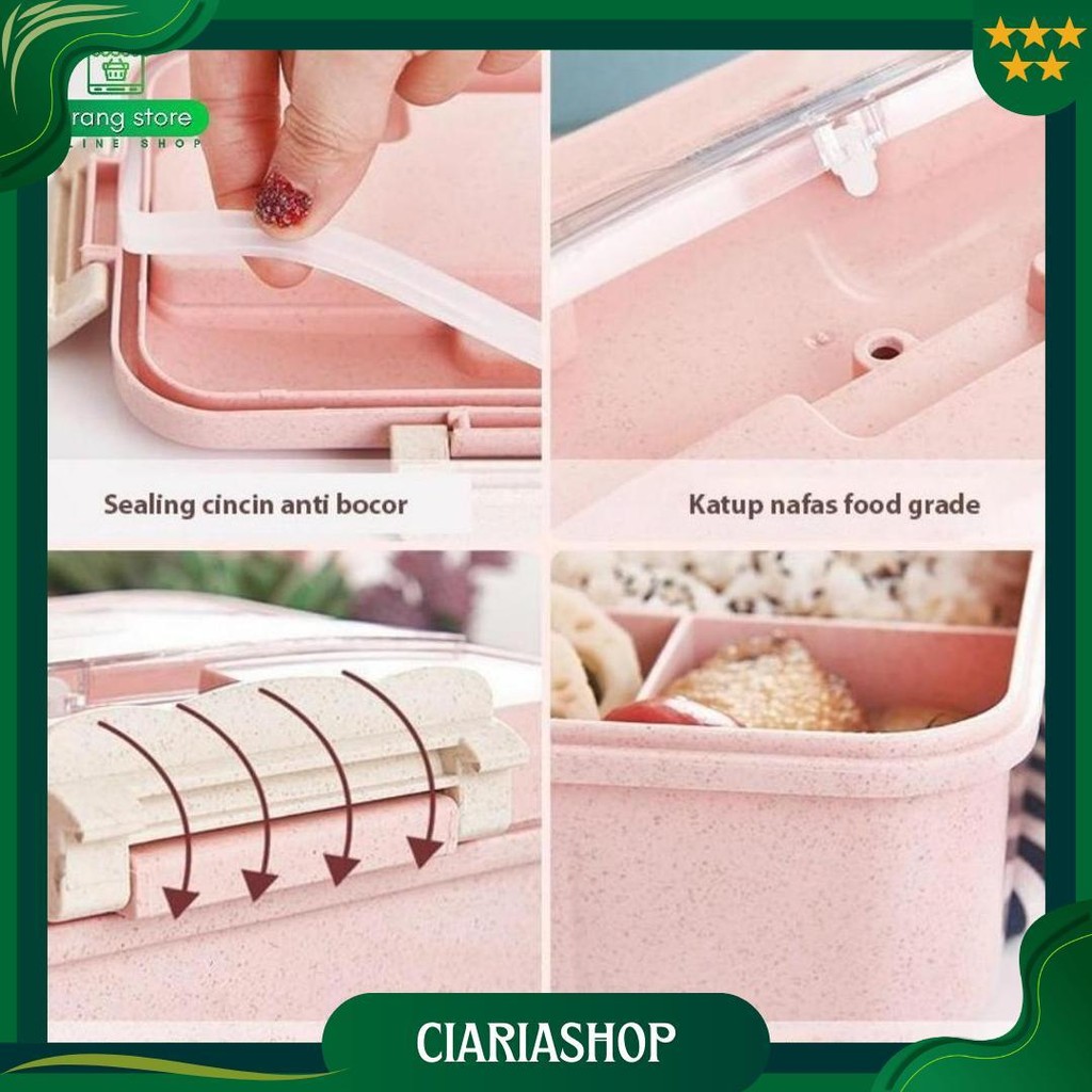 Kotak Bekal Tempat Makan Anak Sekolah Perempuan Laki Laki Lunch Box Set Botol Minum Tas Karakter Aes