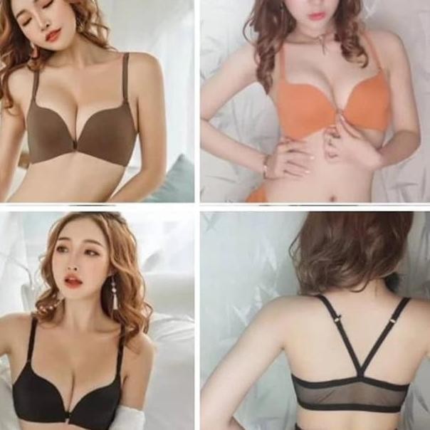 Super Hot, Bra Kait Depan Seamless Push Up Busa Tebal Dalaman Wanita Sexy