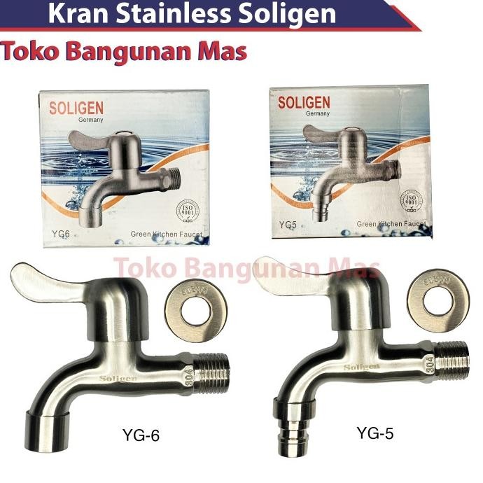 Kran Tembok Soligen / Kran Stainless Soligen Selang/ Kran Soligen Yg5 Termurah