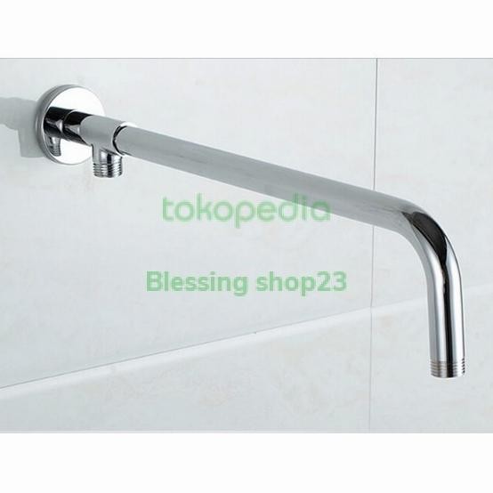 Holder Pipa Extension Shower Set + Arm Shower Bahan Stainless Steel Baru