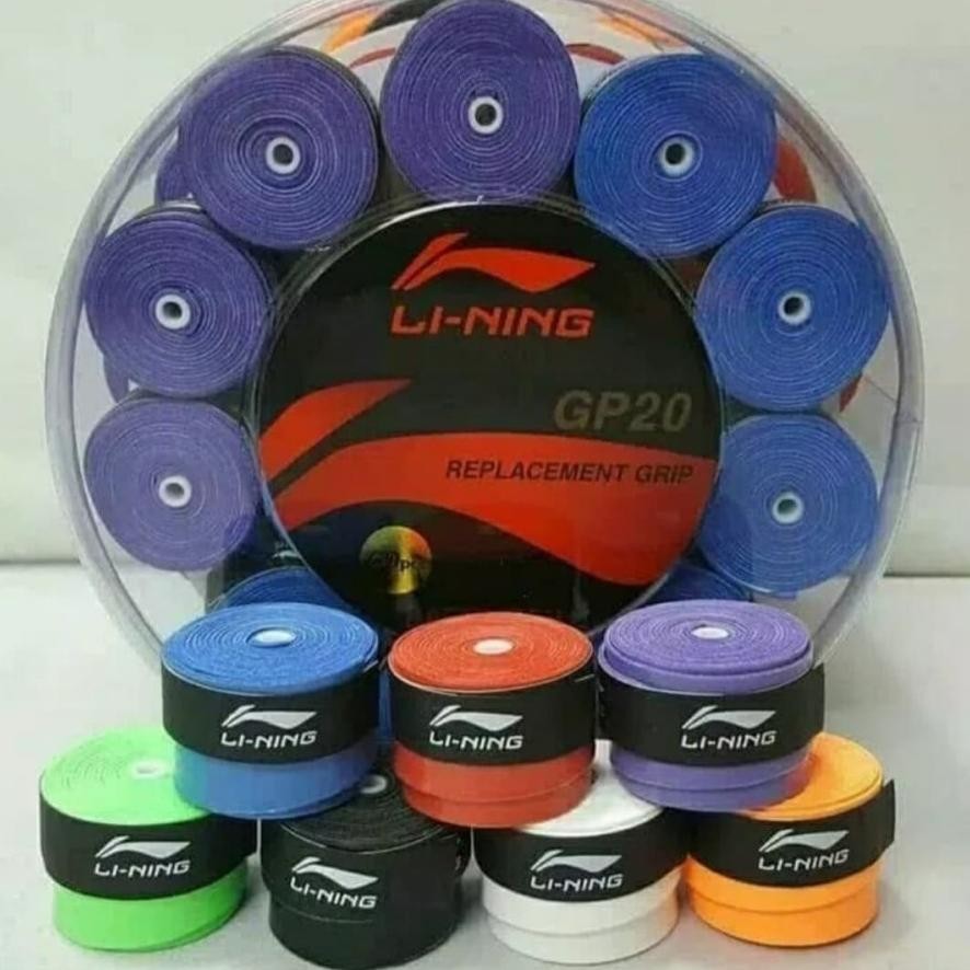 ukd- GRIP BULAT BADMINTON LINING/ PEGANGAN RAKET LINING GP20 GP 20 ORIGINAL  MURAH Premium
