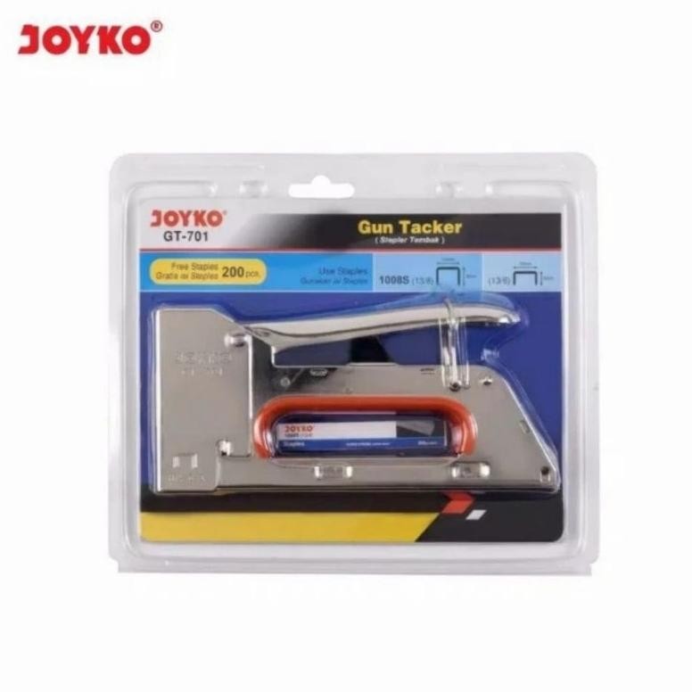 

Eh76 JOYKO GT701 & BONUS REFILL STEPLES STAPLER TEMBAK BESI GUN TACKER 701 Viral