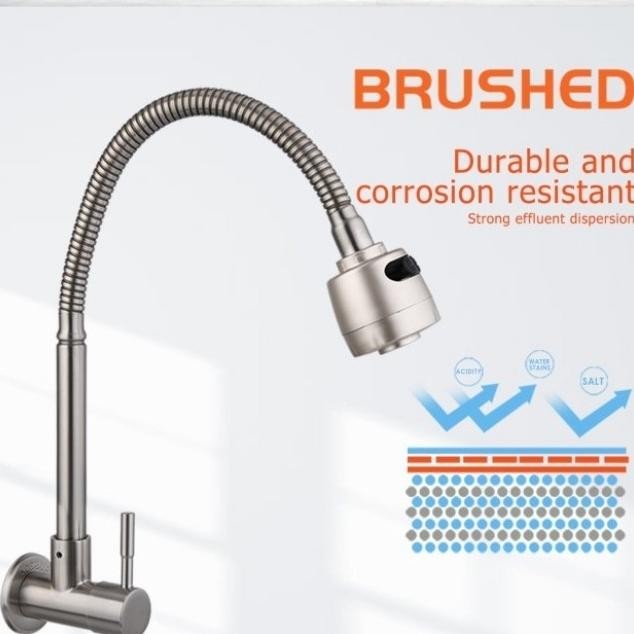 Solvex Kran Cuci Piring Setenlis Sus 304 Kran Air Dafur Bisa Diputar Terbaik