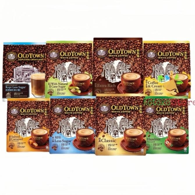 

Old Town White Coffee Classic Hazelnut 2in1 Less Sugar/Kopi Old Town