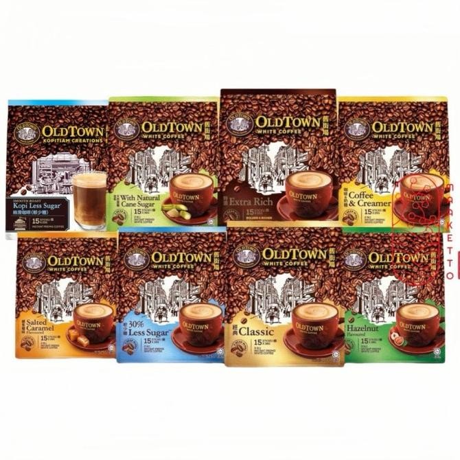 

Old Town White Coffee Classic Hazelnut 2 in 1 Less Sugar/Kopi Old Town