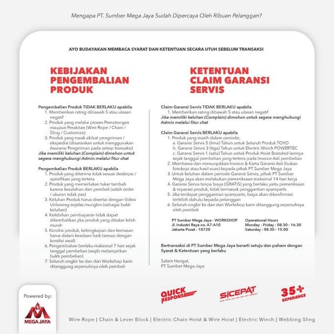 

Powertec Tali Tambang Plastik 10Mm X 180M Plastic Rope - Kuning New Stok