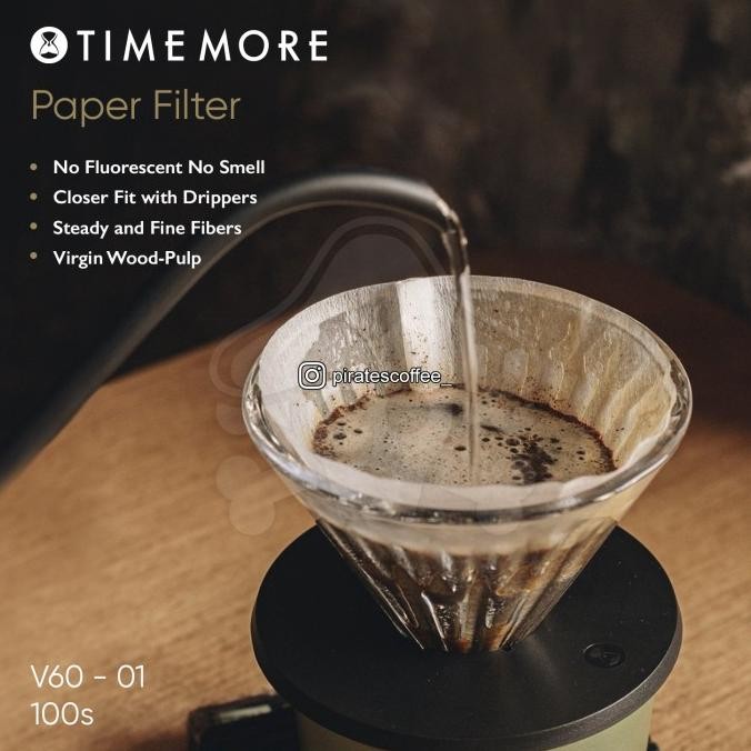 

Timemore Paper Filter V60 01 02 100S Kertas Saring Kopi - Shanghai
