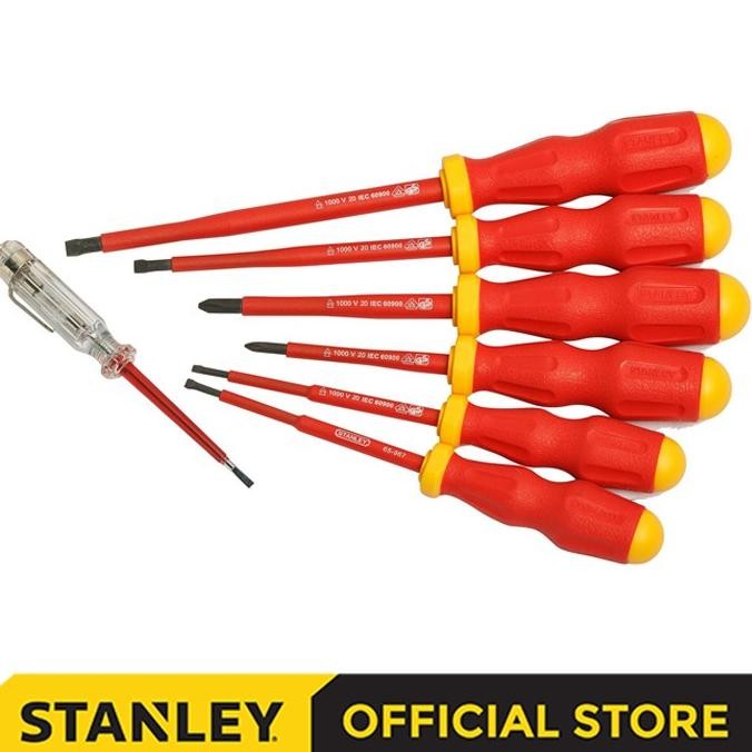 Murah Stanley Electrical Screwdriver Vde Set / Obeng Listrik Vde 7Pcs 65-980