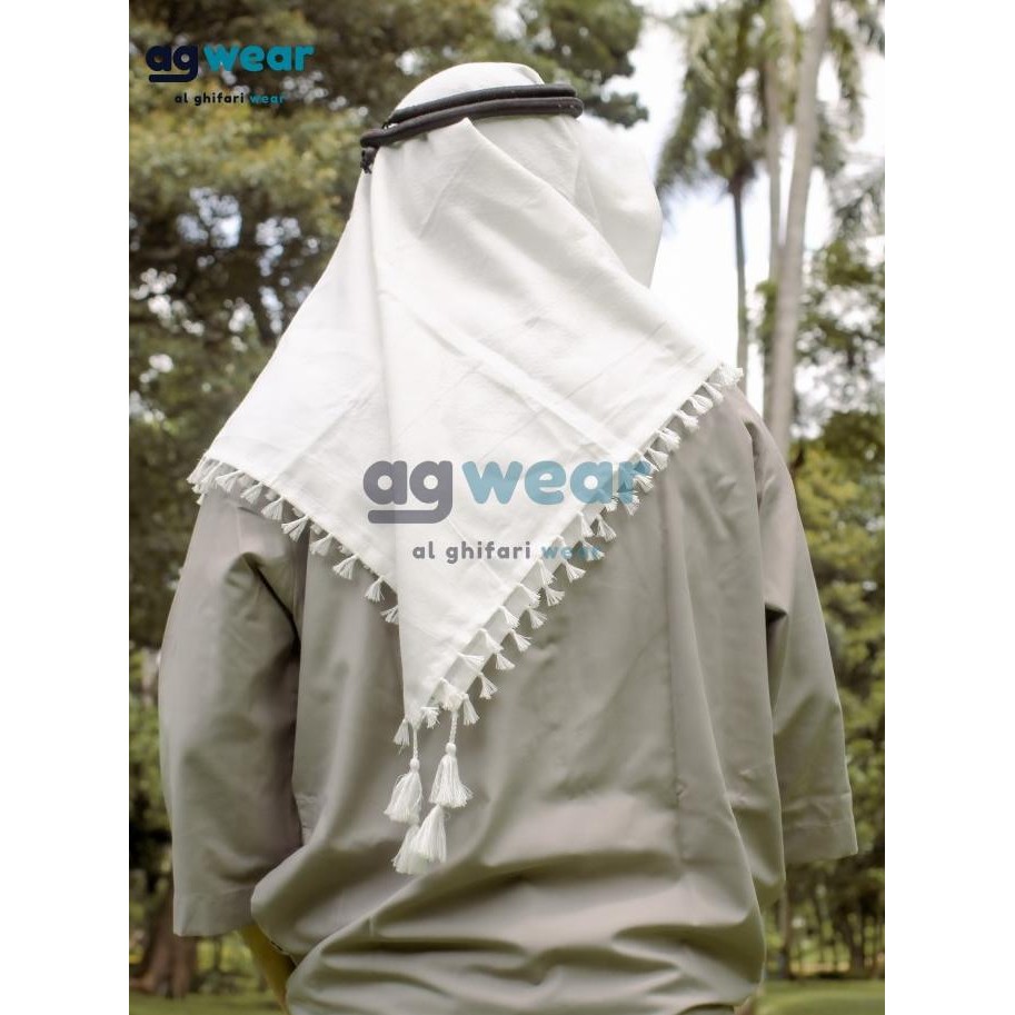 Igal Sorban Arab Dewasa Putih - Ikat Sorban - Igal Arab - Igal Dewasa MS