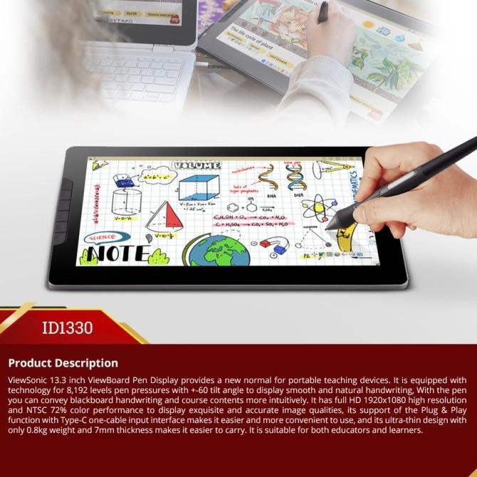 

PEN DISPLAY VIEWSONIC VIEWBOARD ID1330 |13" SCREEN DRAWING PAD