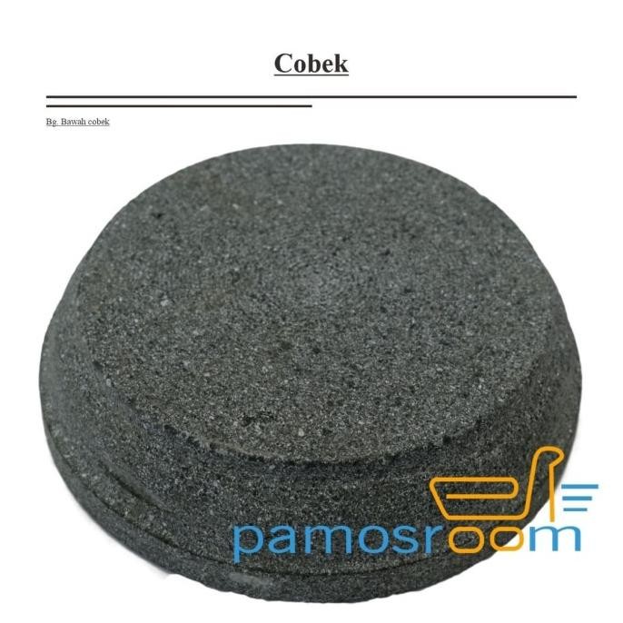 

Pamosroom Cobek Batu & Ulekan Tempat Ulek Cabe Sambal Bumbu Dapur 24cm SM88
