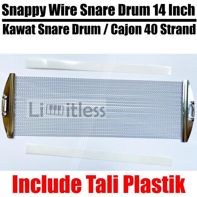 Snappy Snare Drum 14 Inch / Snappy Wire / Kawat Snare Drum 14 Inch 20 Strand / 40 Strand