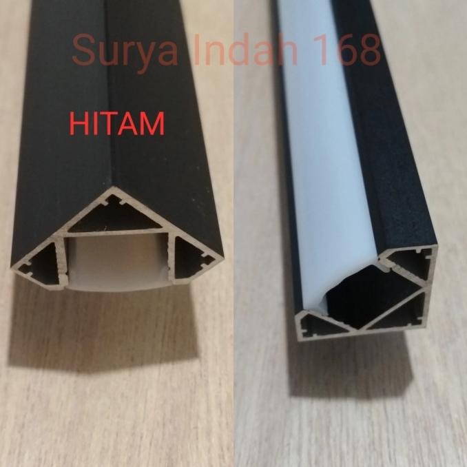 Rumah lampu LED Strip Sudut aluminium anti KARAT LC034 murah