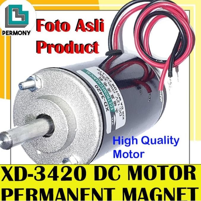 Xd-3420 Motor Dc 12V - 24V 30Watt Dinamo Xd3420 30W