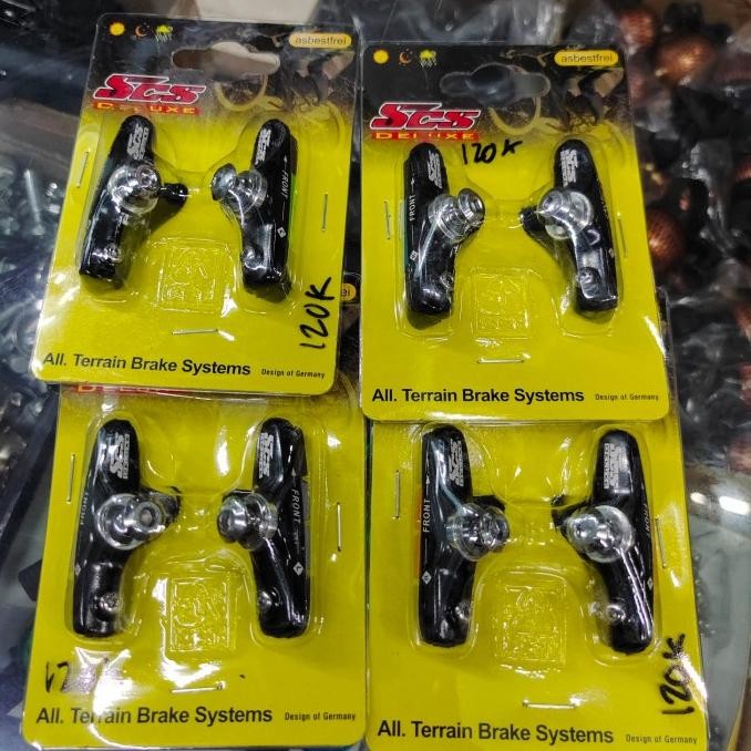 Karet rem breakped Ubrake SCS deluxe Taiwan harga sepasang 2bh .