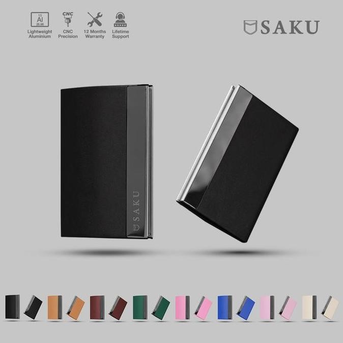 

Saku - Dompet Kartu Nama Kotak Kartu Nama Kertas Kulit Business Card Holder Wallet Pria Wanita