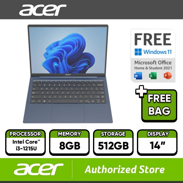 Acer Laptop AL1-14M-3NID Intel Core i3-1215U 8GB 512GB 14" W11