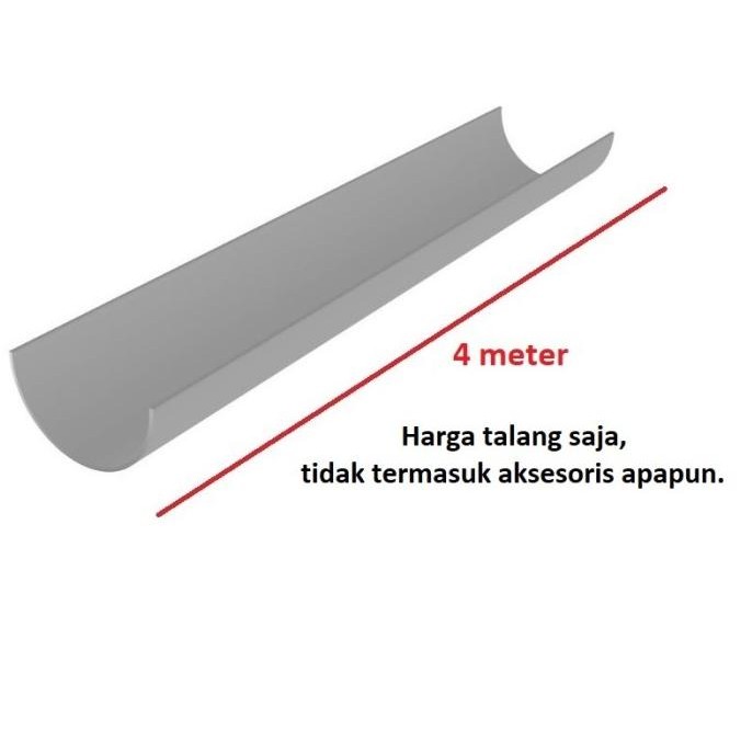 Talang Air Atap Rumah Genting Pvc Merk Langgeng Diameter 8" 8 Inch In 20 Cm Harga Per 1 Batang = 4 M