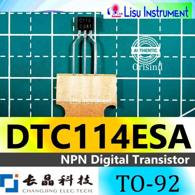 Terbaru (5) DTC114ESA NPN Digital Transistor C114 TO-92 Changjiang Electronics Tech (CJ) ORIGINAL li