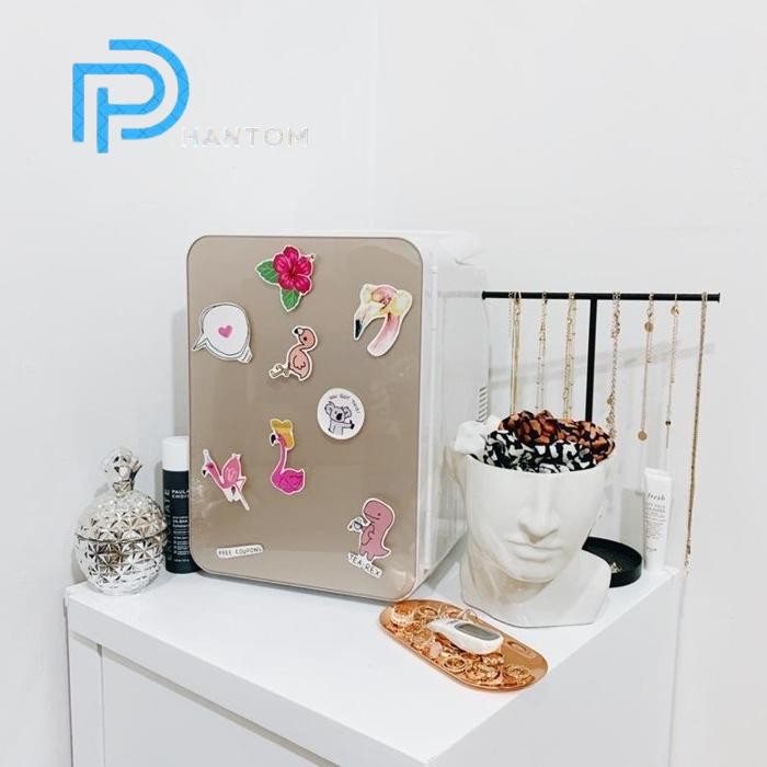 Phantom [Minifridge] (Ready & Garansi) 10L Mini Fridge Gold / Kulkas Kecil / Skincare Minifridge / K