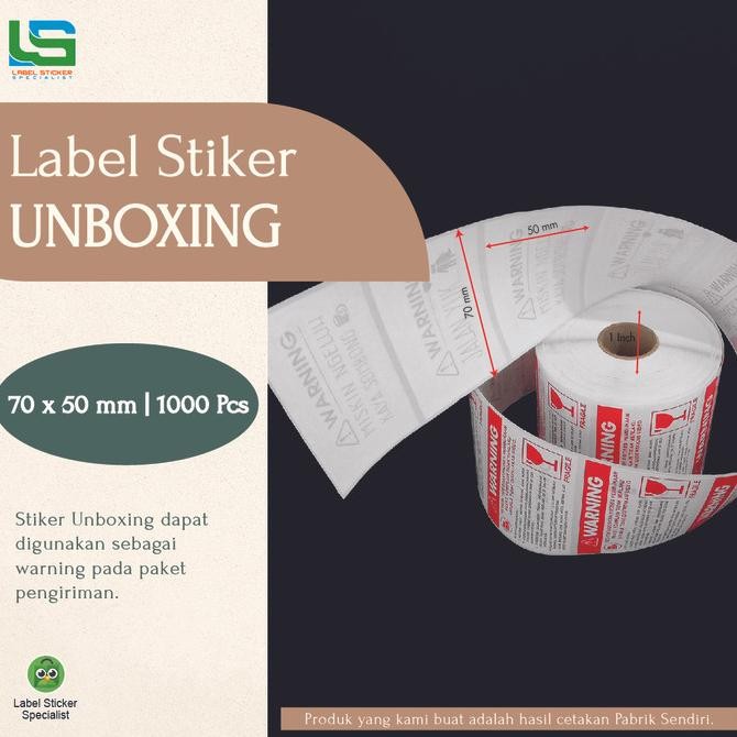 

STICKER UNBOXING STIKER LABEL UNBOXING STIKER PENGIRIMAN ISI 1000 PCS murah
