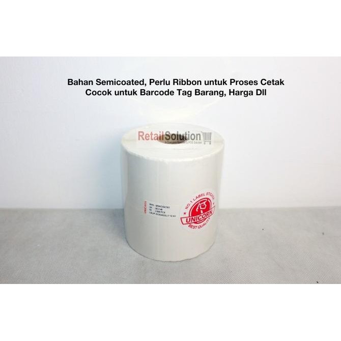 

Sticker Label Barcode 50x40 mm @2500 pcs Semicoat murah