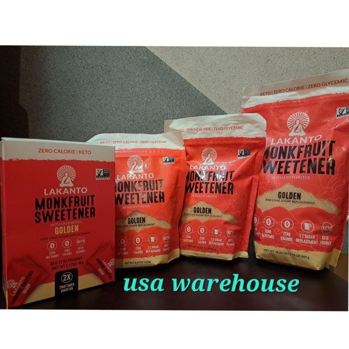 

Lakanto monkfruit sweetener GOLDEN sachet / 235 / 454 / 800gr murah