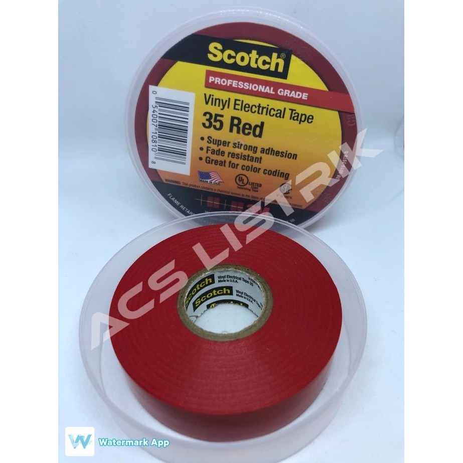 3M Scotch 35 Vinyl Tape Merah murah