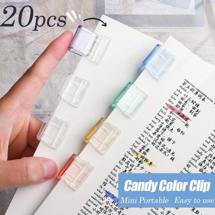 

20pcs/Set Klip Kertas Warna Warni Clip Book Klip Penjepit Buku Paper Clip Warna Warni Penjepit Kertas Binder murah