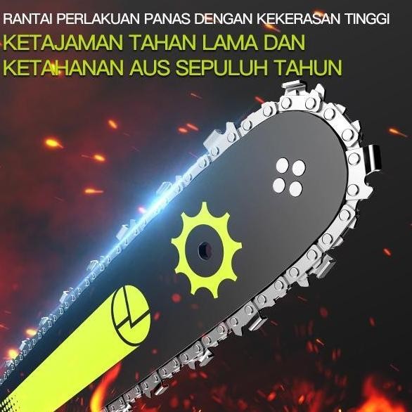 CODZPER Cordless Chainsaw Gergaji Mesin Lithium Gergaji Rantai Elektrik Portable Genggam Lithium ZP0