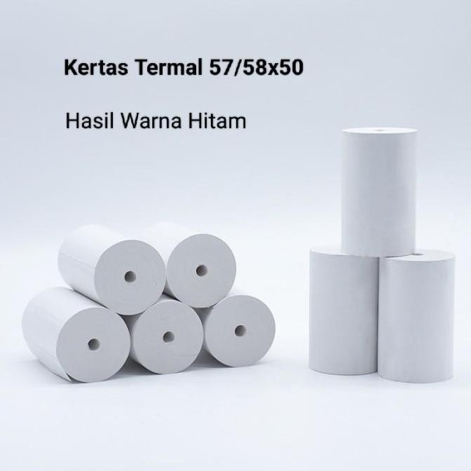 

10 Roll Kertas Thermal Kasir 58x50mm Struk Kasir 57x50mm / isi 10 roll murah