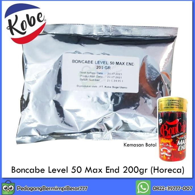 

Boncabe Level 50 Max End 200gr | Sambal Tabur | Cabe Bubuk Pedas murah