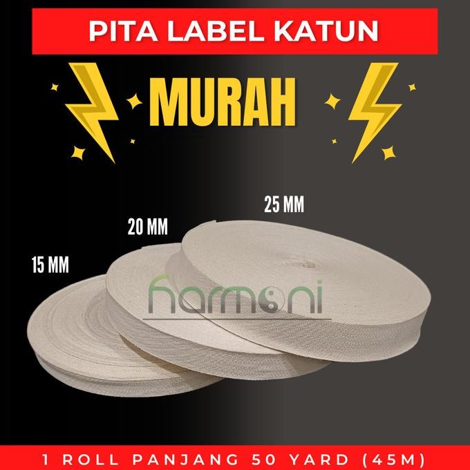 

Label Pita Katun Polos /Pita Label Katun Polos 50 yard MURAH murah