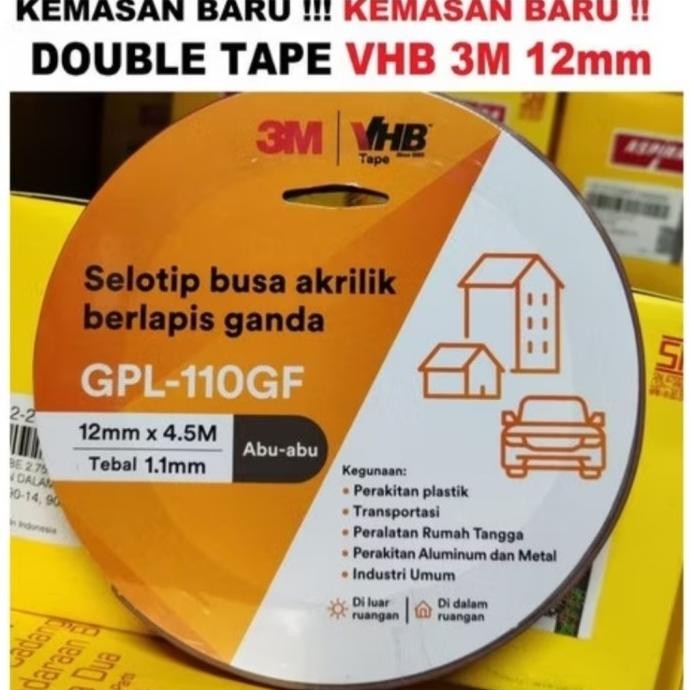 

double tape 3M dobel tape vhb tape 3M original produk 12mmx4,5m murah
