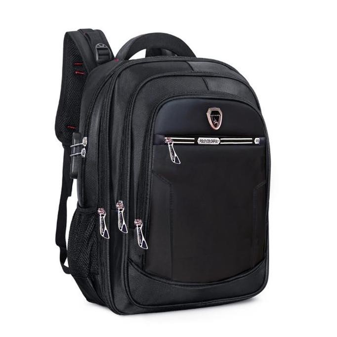 Sale Tas Collection Tas Ransel Pria Polo Colorful P-14005 Tas Usb Backpack Laptop 18 Inch Tas Ransel