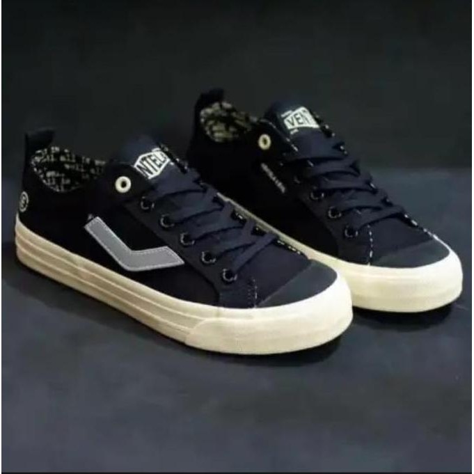 Grosir Promo Ventela X Evil Low Black Vantela Papa Gading Casual Shoes Pria Sneakers Kasual