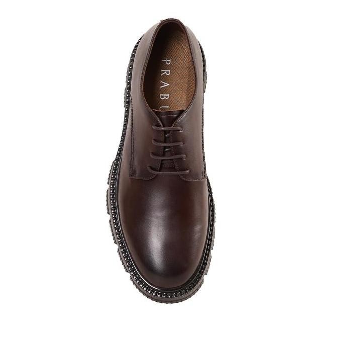 Murah Prabu - Raditya Patina Brown Sepatu Kulit Chunky Derby Pria - Cokelat Shoes Brown