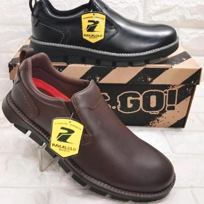 Murah Sepatu Kulit Slip On Pria Pakalolo N 0813 Terbaru Original