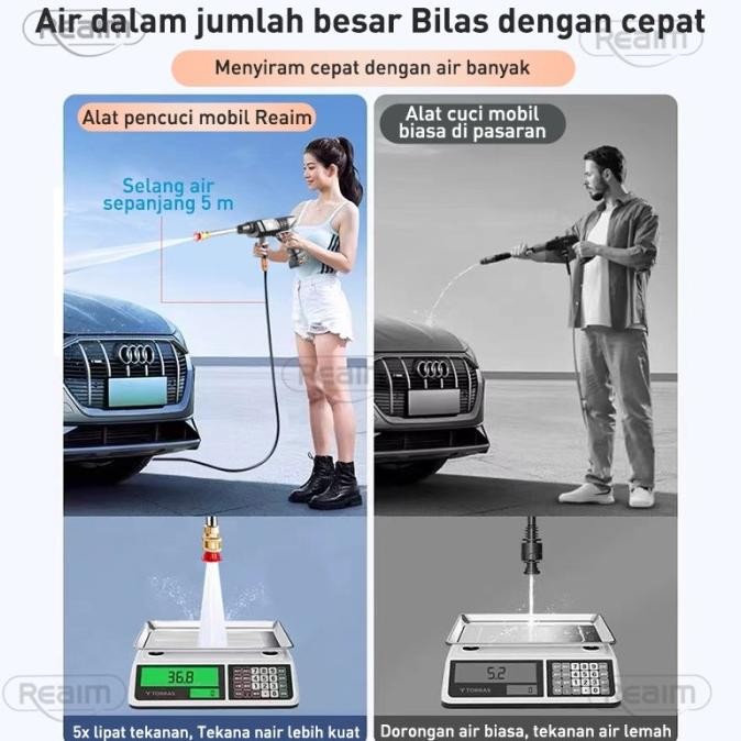 Mesin Alat Cuci Steam Semprot Motor Bertekanan Tinggi Baterai 588V Power Spayer 100 Bar Pompa  Jet C