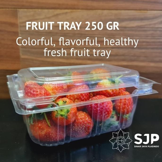 (Good) Mika buah strawberry 250 gr|Mika stroberi 250 gr ada pengunci