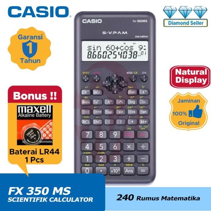 

Hot Sale! Casio Calculator Fx 350 Ms-2Nd Edition