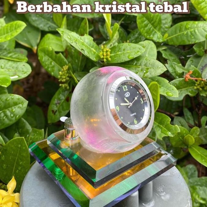 Sale Parfum Mobil  Motif Jam Crystal Led Car Perfume Pajangan Dashboard Mobil