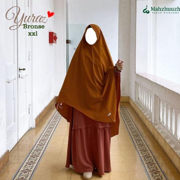 Grosir Yuraz Pad Anthem Khimar Cutting V Kerudung Bergo Wolfis Premium Mahzhuuzh Khimar Panjang Syar