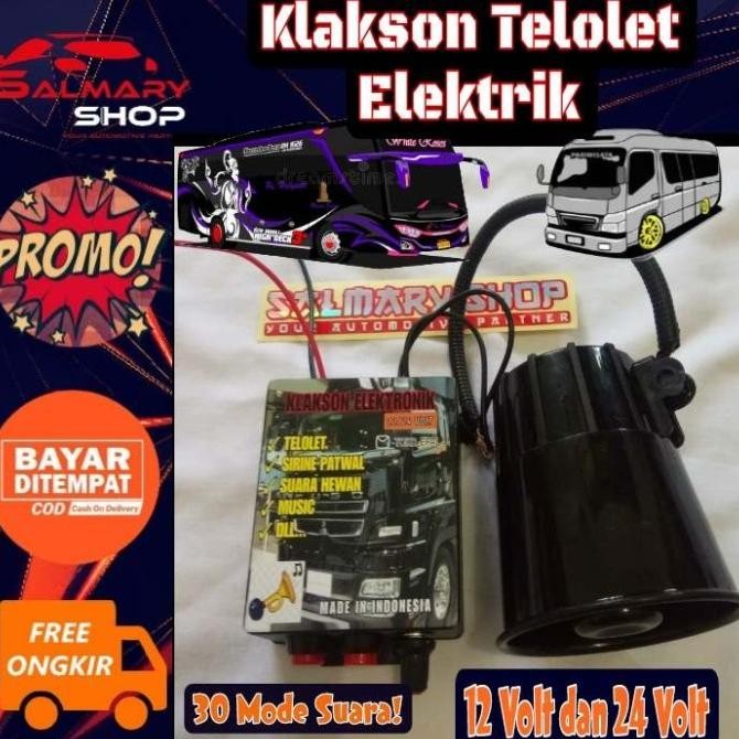 Klakson Telolet Basuri 24 Volt 24v 12 Volt 12v Bis Truk Canter ELF Bus PEM
