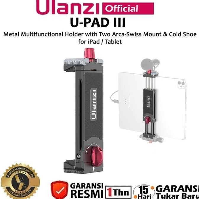 Ulanzi U-PAD III Metal Tablet Holder Tripod Mount with Cold Shoe