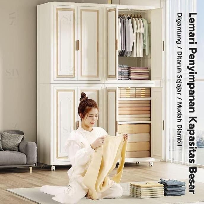 Grosir JumboSiv Lemari Plastik Pakaian Minimalis Baju Bayi Lemari Plastik Anak