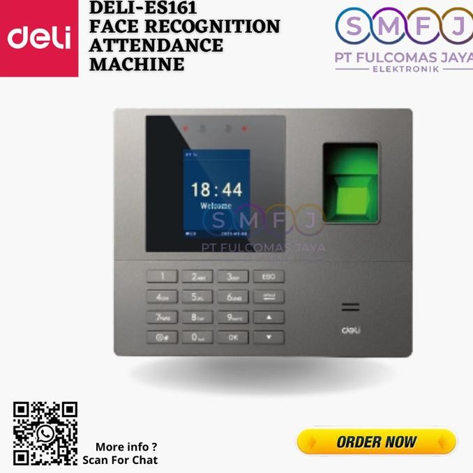 

Grosir Deli Es161 S161 Mesin Absensi Wajah Dan Sidik Jari Laporan Otomatis
