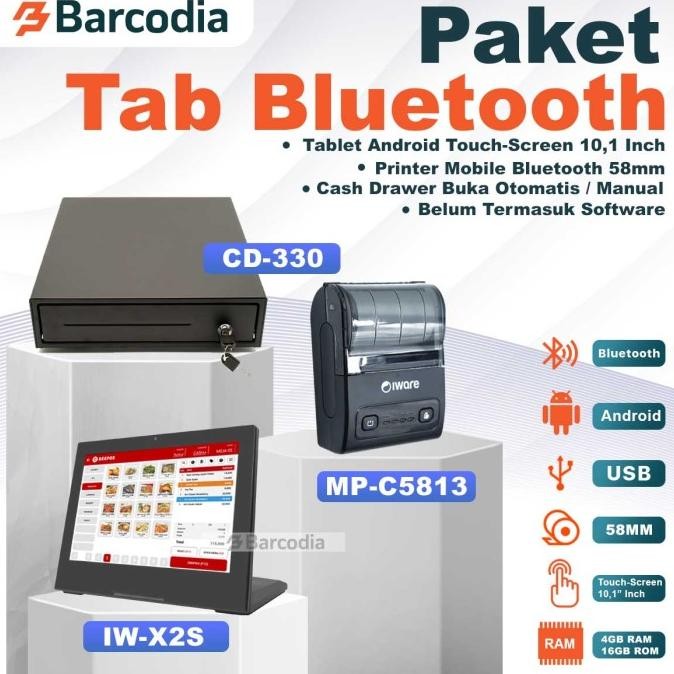

Grosir Paket Mesin Kasir Android Tablet + Laci + Printer Mobile Bluetooth