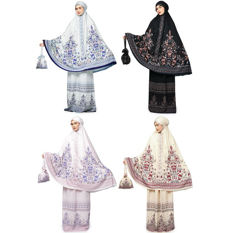 [baca deskripsi⚠️] NADA PUSPITA IZNIK PRAYER ROBE MUKENA PRINT