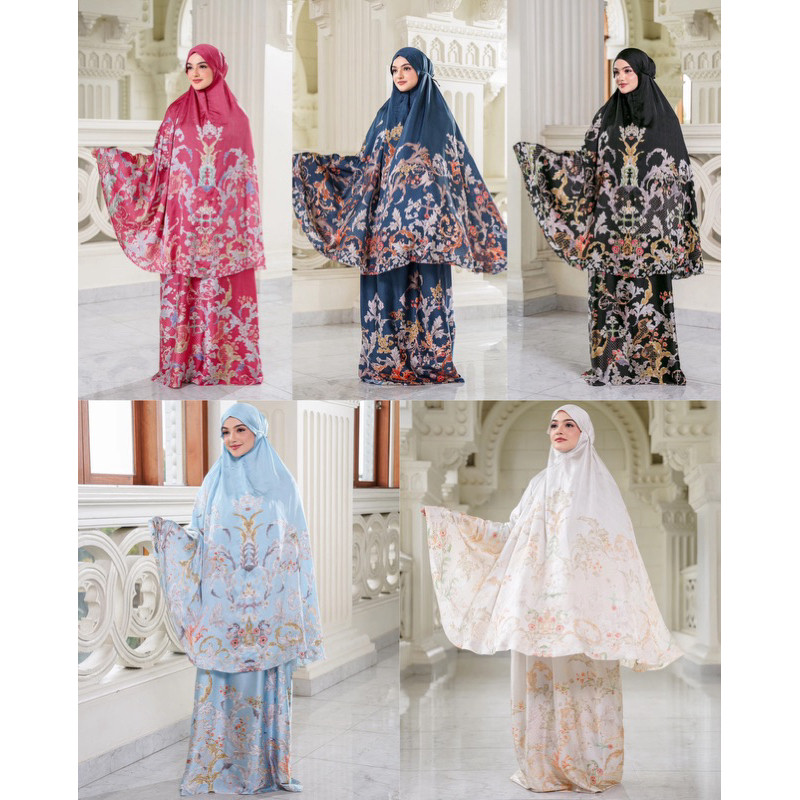 [baca deskripsi⚠️] BUTTONSCARVES ROYALE GRANDEUR PRAYER ROBE MUKENA PRINT BUTTONSCARVES